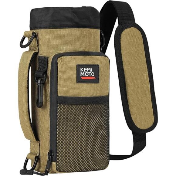 Water Bottle Holder Bag, Water Bottle Carrier with Adjustable Shoulder Strap